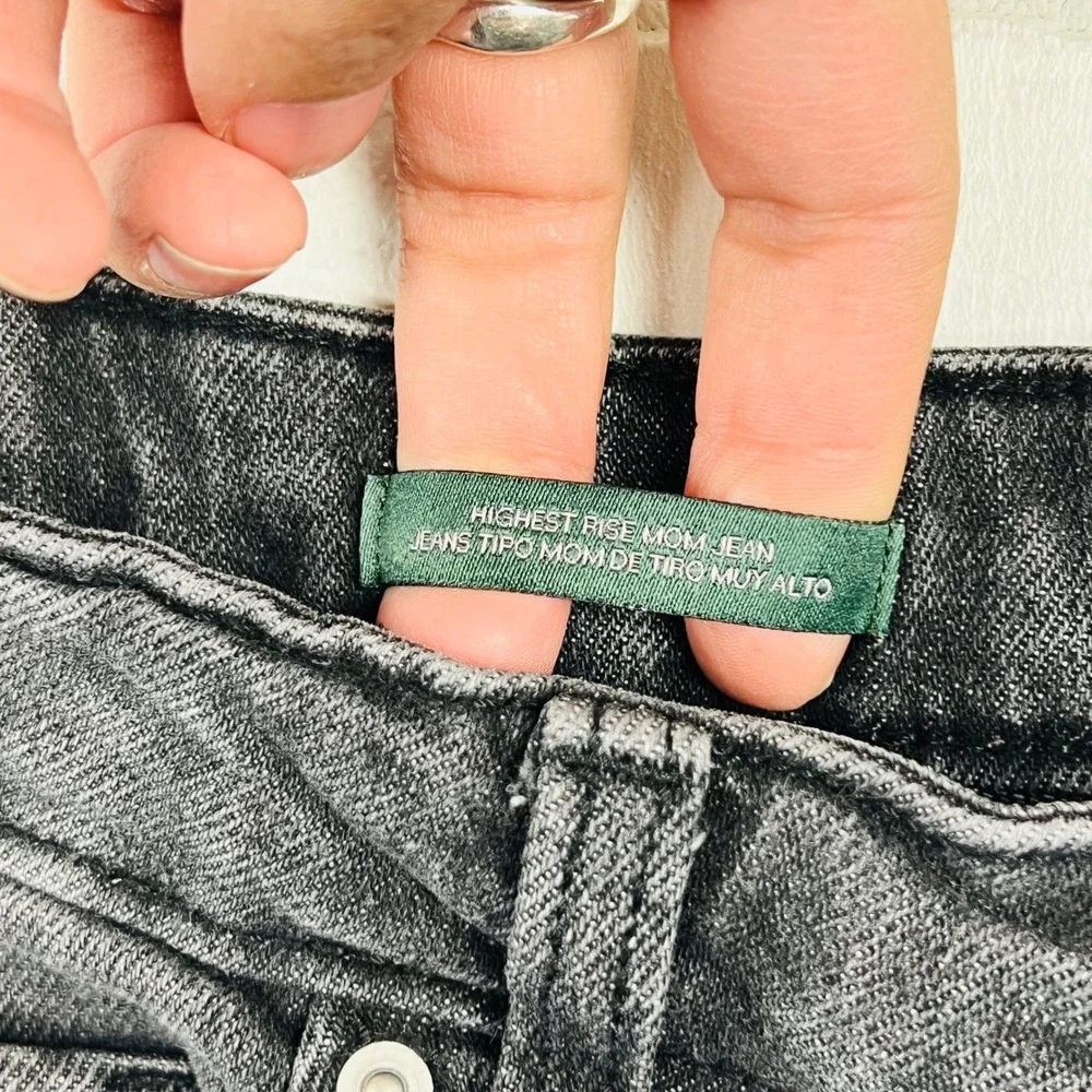 Wild‎ Fable Girls Size 10 (14-16) Black High Rise Mom Jeans
